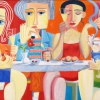 Paul Revellio "Sekttrinker" 2013 130 x 210 cm