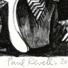 Vier Villinger Narren 2018 Lithographie 18 x 26 cm Detail klein